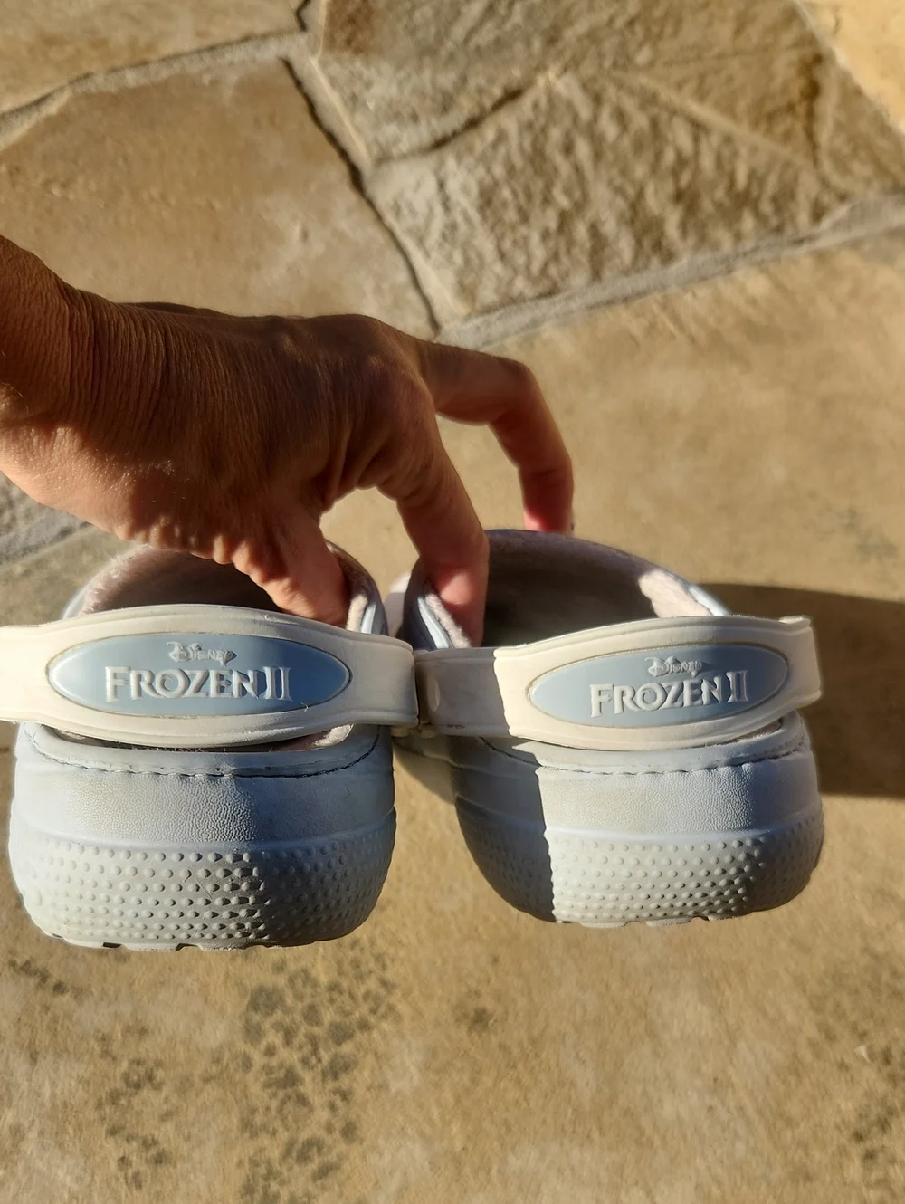 Crocs Disney Frozen II Clog Anna & Elsa White Fleece Lined Shoes
